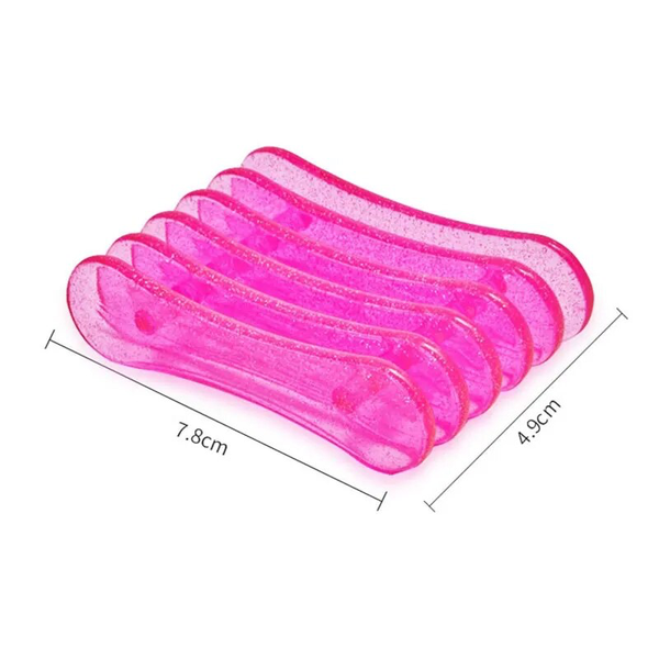 Пластиковая подставка-держатель для кистей на 5 секций, малиновая 14088 фото