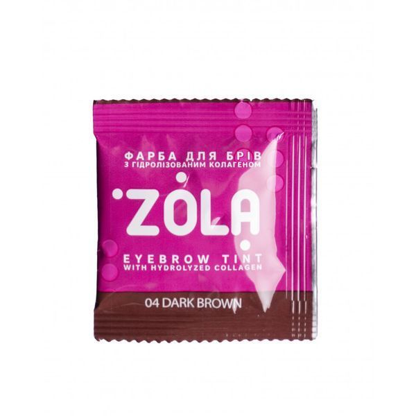 Zola краска для бровей с коллагеном в саше 5ml (04 Dark Brown) 11983 фото