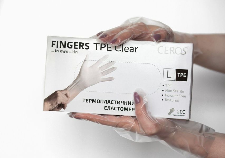 Рукавички Ceros TPE Clear L (Термопластичний еластомер) 23016 фото