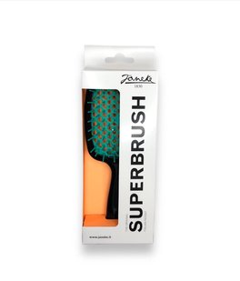 Janeke Superbrush the original расческа продувная, щетка для волос черного цвета с изумрудным 71SP226TFF фото