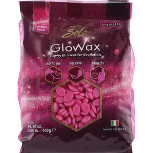 Горячий плёночный воск в гранулах Italwax Glowax Cherry Pink - Розовая Вишня 400 г. (для лица) 9883 фото