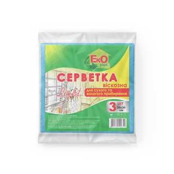 Салфетки вискозные Ecoplus 3 шт 20550 фото