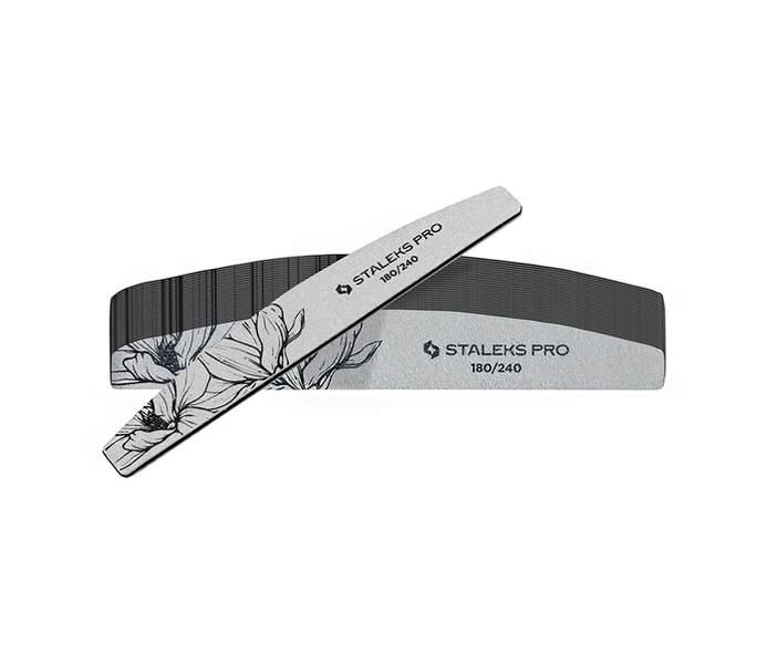 Пилка для ногтей, минеральная STALEKS PRO EXPERT 40 180/240 грит (полумесяц) 25 шт NFE-40-180/240-25 фото