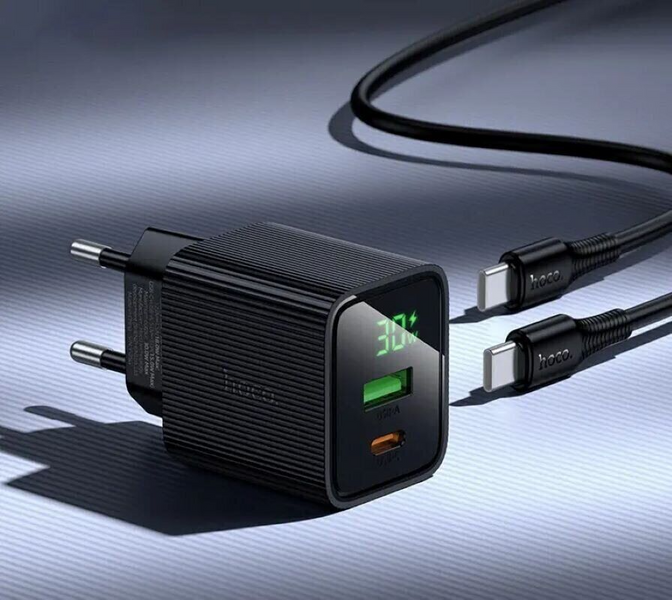 Блок живлення HOCO CS84A Excellent PD30W+QC3.0 1*USB+1*Type-C 22821 фото