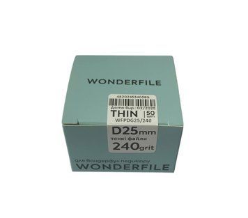 Сменные файлы  Wonderfile для диска 25мм  (240гр) (50шт) WFPDG25/240 фото