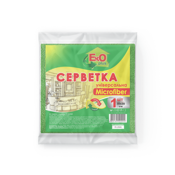 Салфетка с микрофибры Универсальные Ecoplus 1шт 30*30см 20551 фото