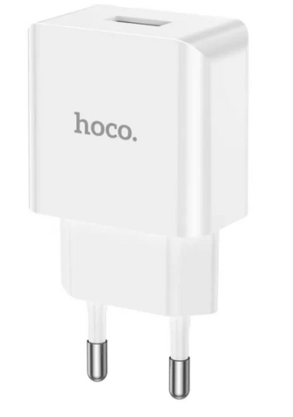 Блок живлення HOCO C106A Leisure 1USB (Білий) 22825 фото