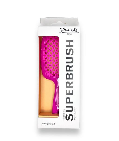 Janeke Superbrush the original расческа продувная, щетка для волос неоново-розового цвета 82SP226FF2 фото