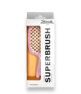 Janeke Superbrush the original расческа продувная, щетка для волос нежно розового цвета  с белым SP226BIA ARA фото