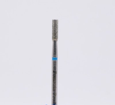 Корейская алмазная фреза для маникюра Цилиндр 023 синяя насечка  11143 фото