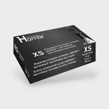 Рукавички HOFFEN Чорні XS 3,5г 17918 фото