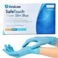 Перчатки Medicom SafeTouch Vitals Slim S 3.0g (блакитні) 1175-TG2_B фото