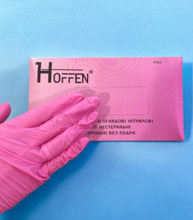 Перчатки HOFFEN Рожеві M 3,5г 18953 фото