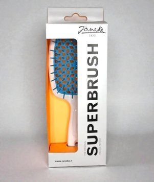 Janeke Superbrush the original расческа продувная, щетка для волос белого цвета с голубым SP226BIA TSE фото