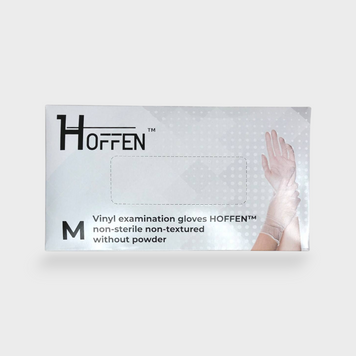 Перчатки вінілові HOFFEN розмір M 17050 фото