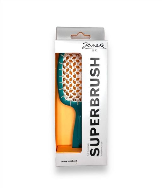 Janeke Superbrush the original расческа продувная, щетка для волос бирюзового цвета с белым 82SP226 TSE фото