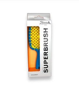 Janeke Superbrush the original расческа продувная, щетка для волос голубого цвета с желтым 82SP226 BYF фото