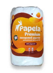 Паперовий рушник Papela Premium 1рул 2 шари-250 відривів 16625 фото