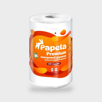 Бумажное  полотенце Papela Premium 1рул 2слоя-200 отрывов 16625 фото