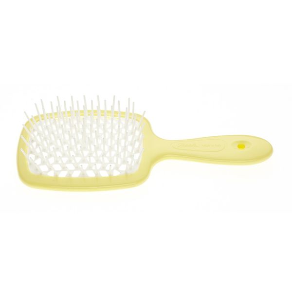 Janeke Superbrush the original расческа продувная, щетка для волос желтого цвета с белым 93SP226 GIA фото