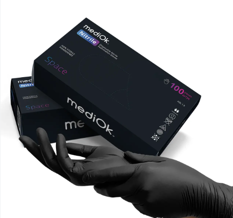 Перчатки MediOK Black S 1436 фото