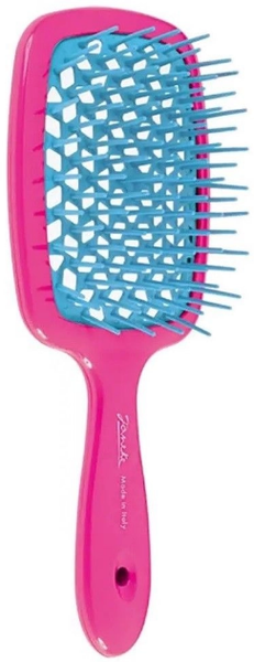 Janeke Superbrush the original гребінець продувна, щітка для волосся малинового кольору з синім 86SP226 FUX фото