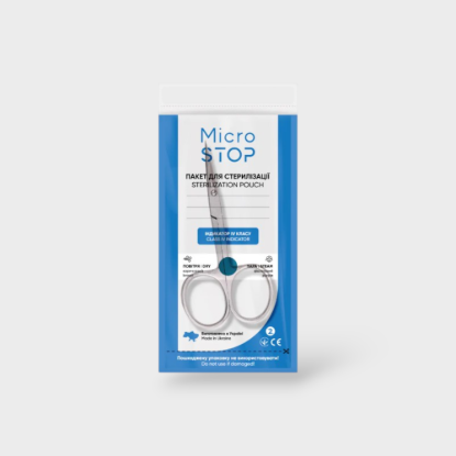  Зображення Крафт пакет Прозорий із індикатором 4 класу 75*150 Microstop 100 шт 