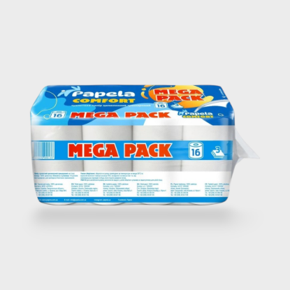  Зображення Папір туалетний Papela Comfort MEGA PACK 16рул/уп 3шари 