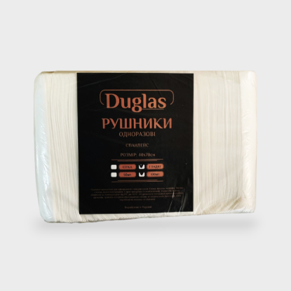  Зображення Полотенца в пачке 40*70 (100шт/пач гладкая)"Duglas" 