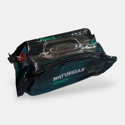  Зображення Салфетки вологі 120шт Naturelle BLACK пошкоджена уп.) 
