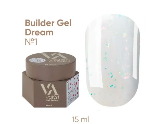  Зображення Valeri NEW Builder Gel Dream 15ml №01 
