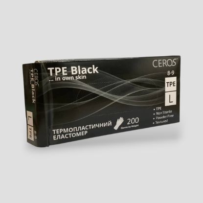  Зображення Рукавички Ceros TPE Black L пошкоджена уп.) 
