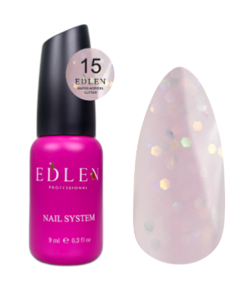  Зображення Edlen Water Acrygel Glitter 9ml №15 