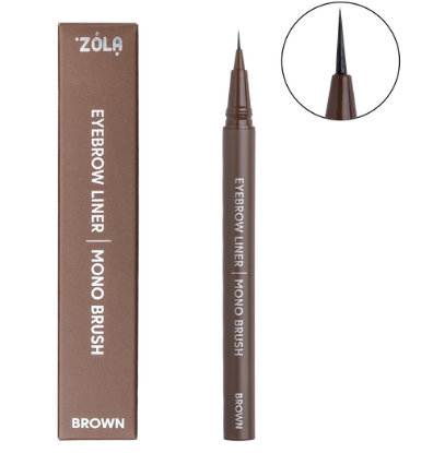  Зображення ZOLA Лайнер для брів із моно-пензлем Brown 