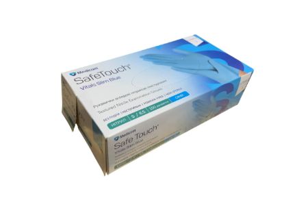  Зображення Рукавички Medicom SafeTouch Vitals Slim S 3.0g(блакитні) (пошкоджена упаковка) 