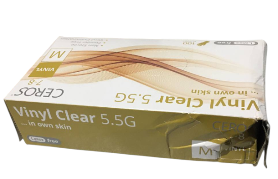  Зображення Рукавички Ceros Vinyl Clear 5.5г M (ушкоджена уп.) 