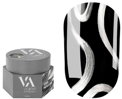  Зображення Valeri NEW SILVER Metal Gel 5ml 