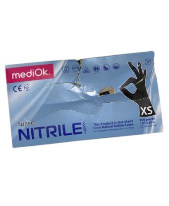  Зображення Перчатки MediOK Black XS (повреждённая упак.) 