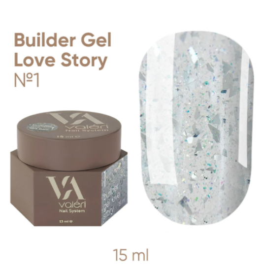  Зображення Valeri NEW Builder Gel Love Story 15 ml. №01 