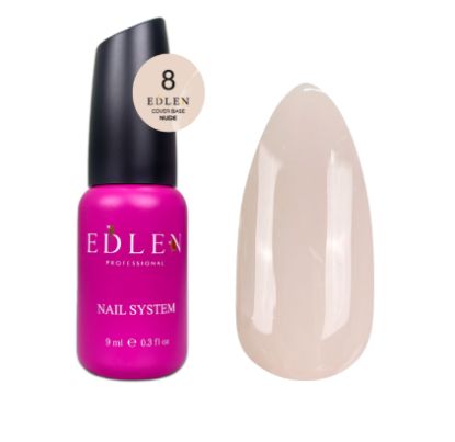  Зображення Edlen Cover base Nude 9ml №08 