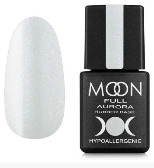  Зображення MOON FULL AURORA Shimer Rubber Base, 8 ml №2001 