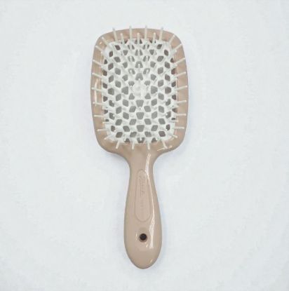  Зображення Супербраш Janeke Superbrush the original гребінець продувна, щітка для волосся Пудровий з білим 