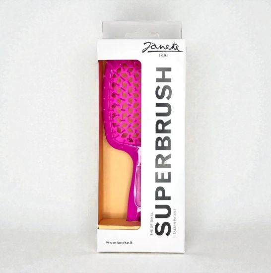  Зображення Janeke Superbrush the original гребінець продувна, щітка для волосся неоново-рожевого кольору 