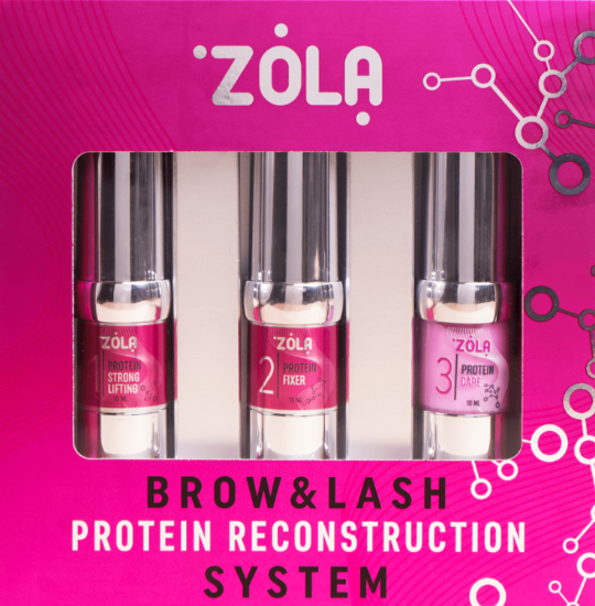  Зображення Zola Набір складів для ламінування брів Brow&Lash Protein Reconstruction System, 10 мл 