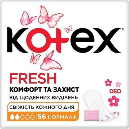  Зображення Прокладки щоденні Kotex Deo Normal Plus, 56 шт 