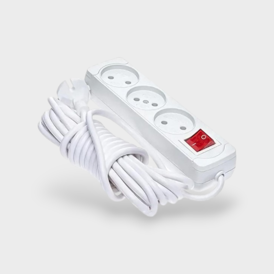  Зображення Удлинитель на 3 розетки 5м K0300A-5M 