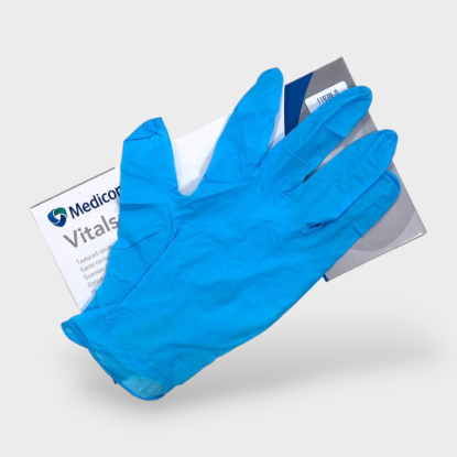  Зображення Перчатки Medicom SafeTouch Vitals Slim L 3.0g(голубые) 