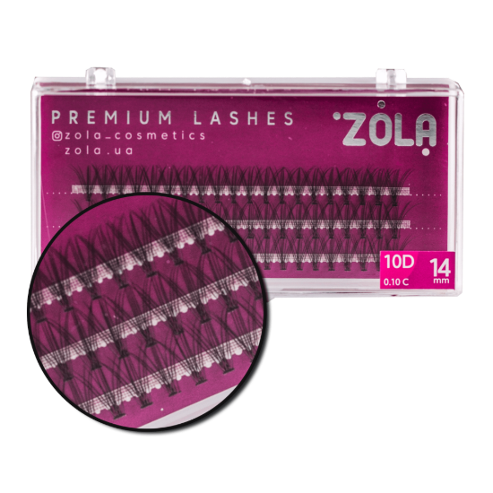  Зображення Zola Ресницы-пучки 10D (14mm) 