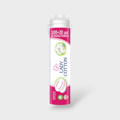  Зображення Диски ватные LADY COTTON 100+20шт 