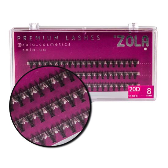  Зображення Zola Ресницы-пучки 20D (8mm) 